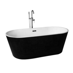 Bathroom Freestanding Acrylic Bathtub CURVED - MW8201-160WB