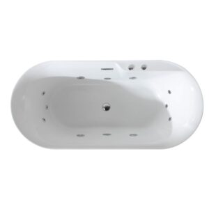 Bathroom Acrylic Massage Bathtub CURVED - MW8305B-180.MS