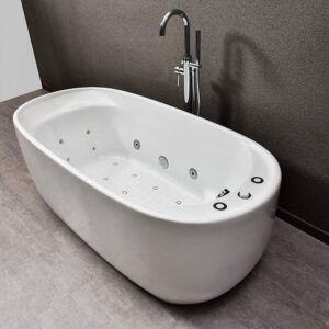 Bathroom Acrylic Massage Bathtub CURVED - MW8311B-170.MS