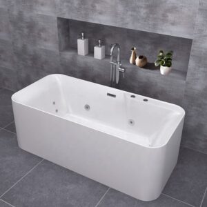 Bathroom Acrylic Massage Bathtub CURVED MW8166B-170.MS