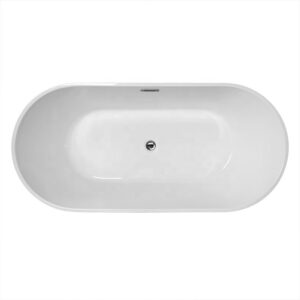 Bathroom Freestanding Acrylic Bathtub CURVED - MW8201-160WB