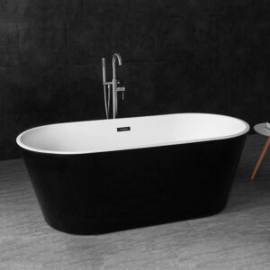 Bathroom Freestanding Acrylic Bathtub CURVED - MW8201-160WB