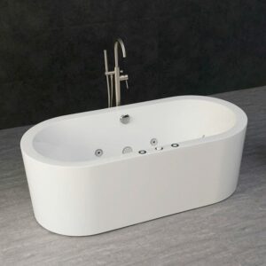 Bathroom Acrylic Massage Bathtub CURVED MW8215B-170.MS