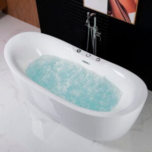 Bathroom Acrylic Massage Bathtub CURVED - MW8305B-170.MS