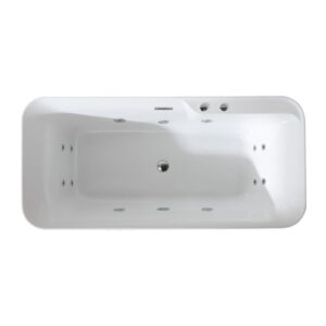 Bathroom Acrylic Massage Bathtub CURVED MW8166B-170.MS