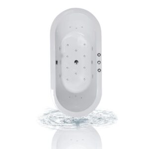 Bathroom Acrylic Massage Bathtub CURVED MW8215B-170.MS