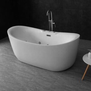 Bathroom Acrylic Massage Bathtub CURVED - MW8305B-170.MS